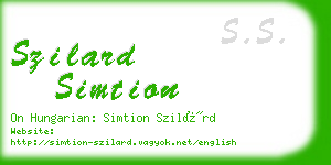 szilard simtion business card